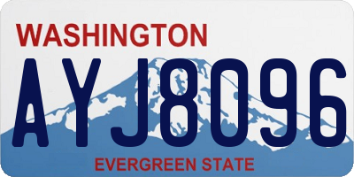 WA license plate AYJ8096