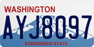 WA license plate AYJ8097