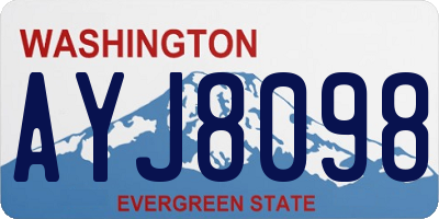WA license plate AYJ8098