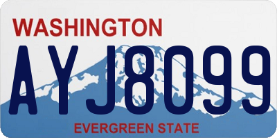 WA license plate AYJ8099