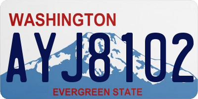 WA license plate AYJ8102