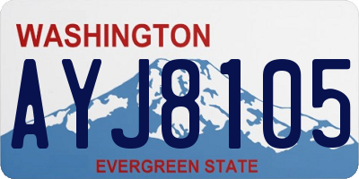 WA license plate AYJ8105