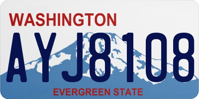 WA license plate AYJ8108