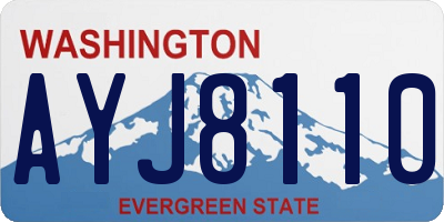 WA license plate AYJ8110