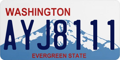 WA license plate AYJ8111