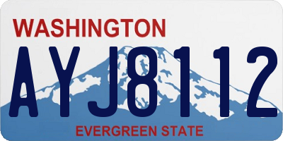 WA license plate AYJ8112