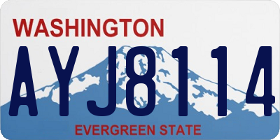 WA license plate AYJ8114