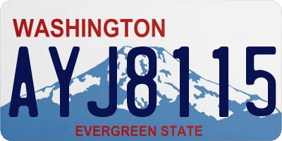 WA license plate AYJ8115