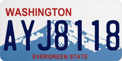 WA license plate AYJ8118