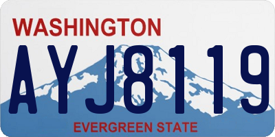 WA license plate AYJ8119