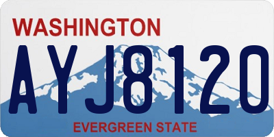 WA license plate AYJ8120