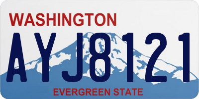 WA license plate AYJ8121