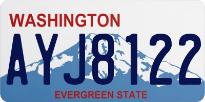 WA license plate AYJ8122