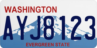 WA license plate AYJ8123