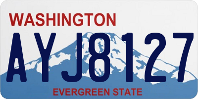 WA license plate AYJ8127