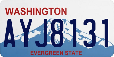 WA license plate AYJ8131