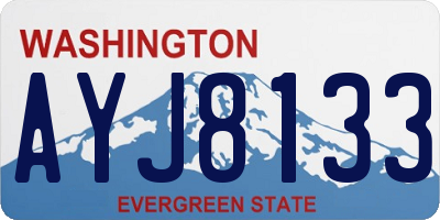 WA license plate AYJ8133