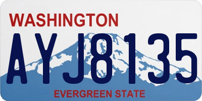 WA license plate AYJ8135