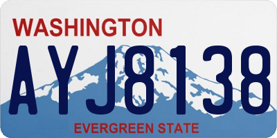 WA license plate AYJ8138