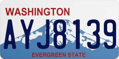 WA license plate AYJ8139