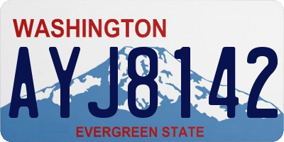 WA license plate AYJ8142
