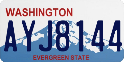WA license plate AYJ8144