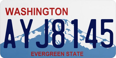 WA license plate AYJ8145