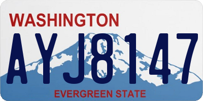 WA license plate AYJ8147
