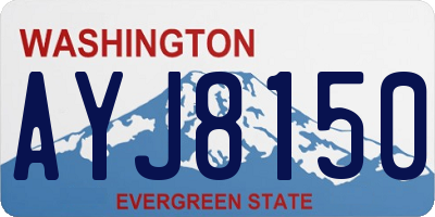 WA license plate AYJ8150