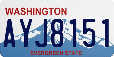 WA license plate AYJ8151
