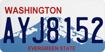 WA license plate AYJ8152