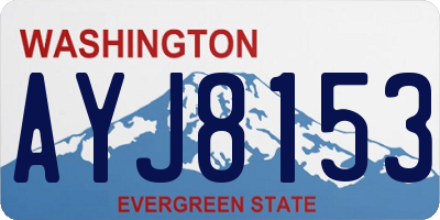 WA license plate AYJ8153