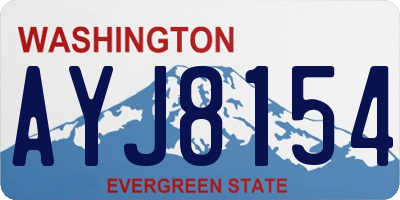 WA license plate AYJ8154
