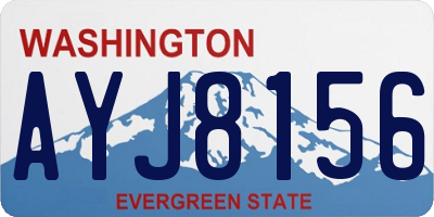 WA license plate AYJ8156