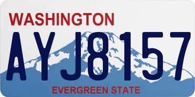 WA license plate AYJ8157