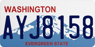 WA license plate AYJ8158