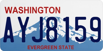 WA license plate AYJ8159