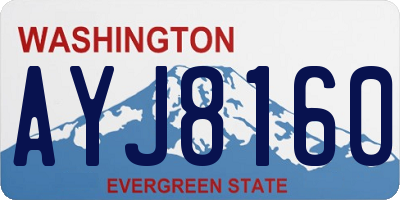 WA license plate AYJ8160