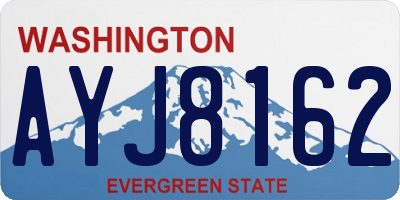 WA license plate AYJ8162