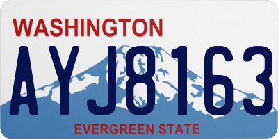 WA license plate AYJ8163