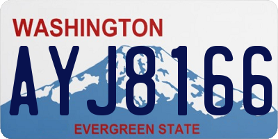 WA license plate AYJ8166