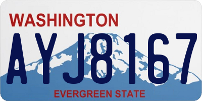 WA license plate AYJ8167