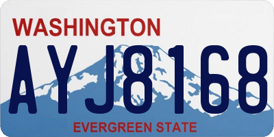 WA license plate AYJ8168
