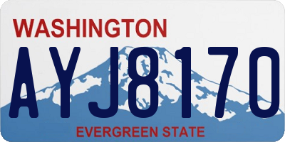 WA license plate AYJ8170