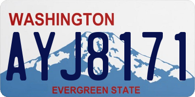 WA license plate AYJ8171