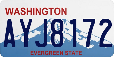 WA license plate AYJ8172