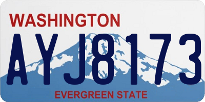 WA license plate AYJ8173