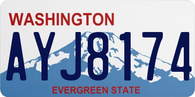 WA license plate AYJ8174