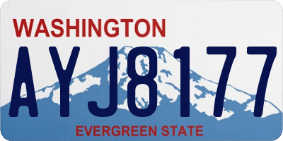 WA license plate AYJ8177