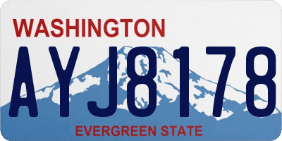 WA license plate AYJ8178